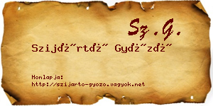 Szijártó Győző névjegykártya