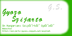 gyozo szijarto business card